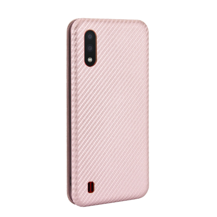 Carbon Fiber Texture Magnetic Horizontal Flip TPU + PC + PU Leather Case with Rope & Card Slot, For Samsung Galaxy A01, For Samsung Galaxy A7(2018) / A750, For Samsung Galaxy A20s, For Samsung Galaxy A21(Eurasian Version), For Samsung Galaxy A31       ...