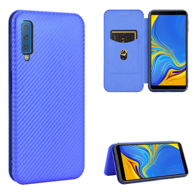 Carbon Fiber Texture Magnetic Horizontal Flip TPU + PC + PU Leather Case with Rope & Card Slot, For Samsung Galaxy A01, For Samsung Galaxy A7(2018) / A750, For Samsung Galaxy A20s, For Samsung Galaxy A21(Eurasian Version), For Samsung Galaxy A31       ...
