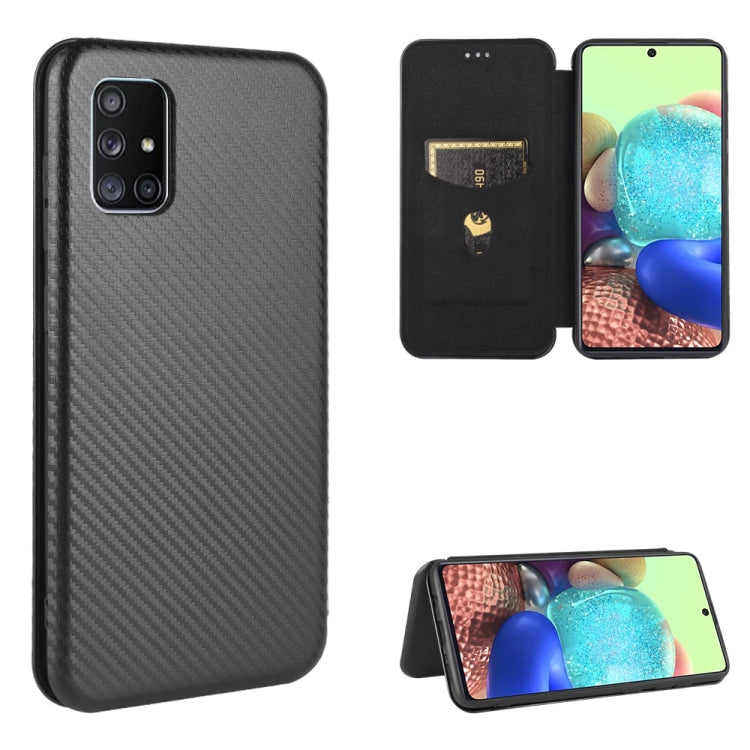 Carbon Fiber Texture Magnetic Horizontal Flip TPU + PC + PU Leather Case with Rope & Card Slot, For Samsung Galaxy A01, For Samsung Galaxy A7(2018) / A750, For Samsung Galaxy A20s, For Samsung Galaxy A21(Eurasian Version), For Samsung Galaxy A31       ...