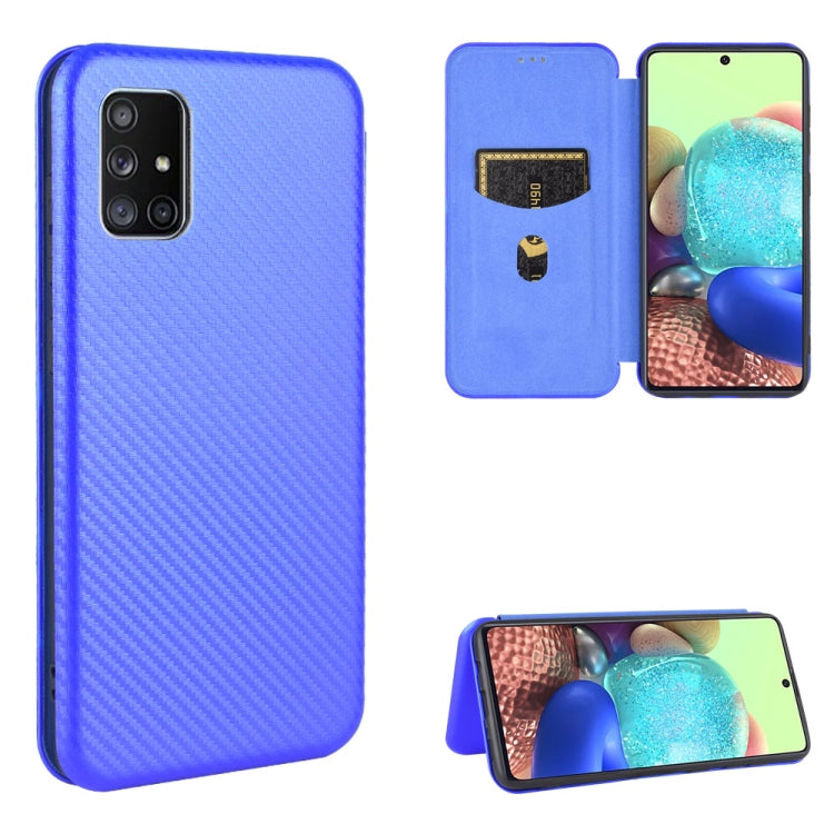Carbon Fiber Texture Magnetic Horizontal Flip TPU + PC + PU Leather Case with Rope & Card Slot, For Samsung Galaxy A71 5G, For Samsung Galaxy A71, For Samsung Galaxy A90 5G, For Samsung Galaxy A91 / M80s / S10 Lite, For Samsung Galaxy M11              ...
