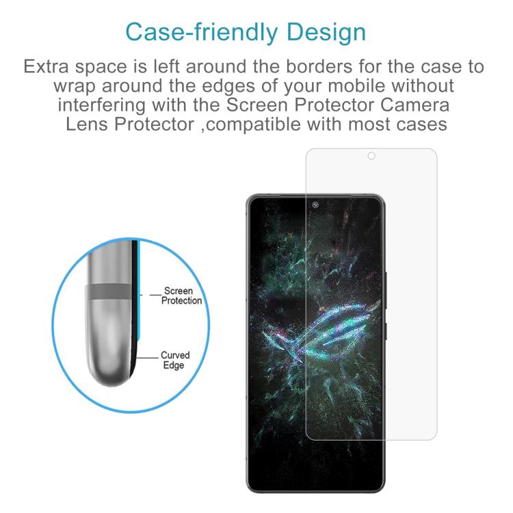 50pcs 0.26mm 9H 2.5D Tempered Glass Film, For Asus ROG Phone 9 FE