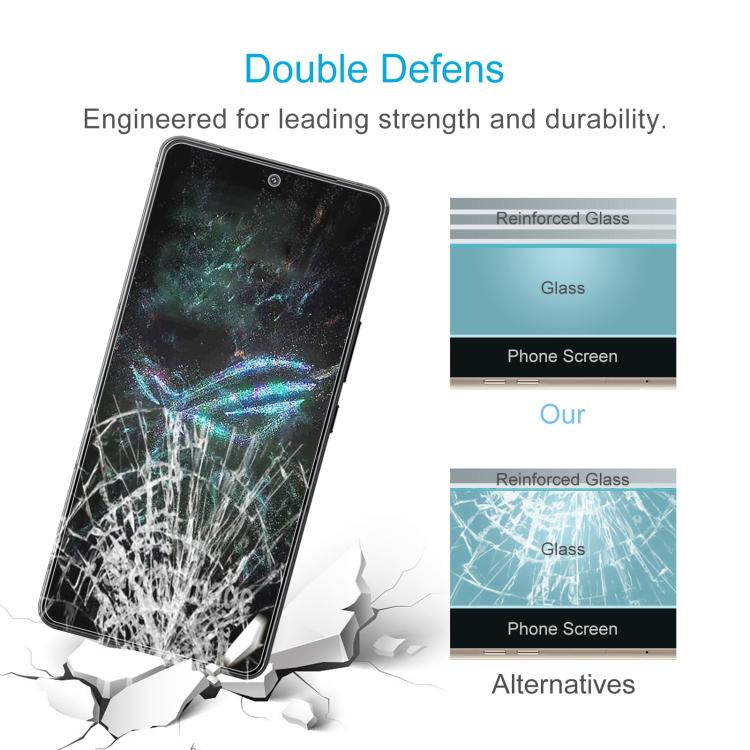 50pcs 0.26mm 9H 2.5D Tempered Glass Film, For Asus ROG Phone 9 FE