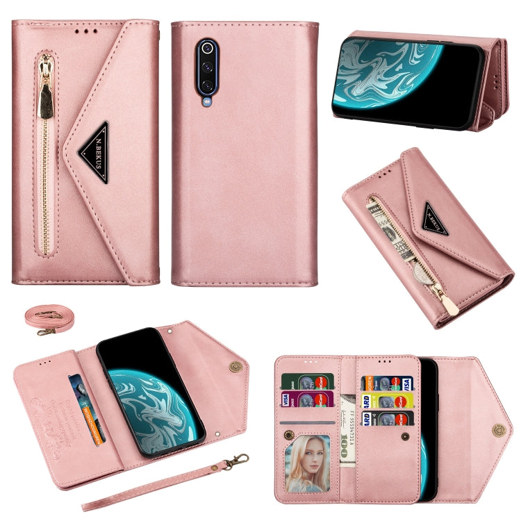 Skin Feel Zipper Horizontal Flip Leather Case with Holder & Card Slots & Photo Frame & Lanyard & Long Rope, For Xiaomi Redmi 8A, For Xiaomi Redmi K30, For Xiaomi Redmi K30 Pro, For Xiaomi Redmi Note 7, For Xiaomi Redmi Note 8 Pro, For Xiaomi Redmi Note...