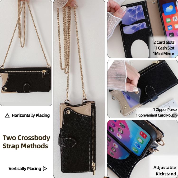 Crossbody Chain Fishtail Litchi Leather Phone Case, For Redmi Turbo 4 / Xiaomi Poco X7 Pro, For Redmi Note 14 Pro 4G, For Redmi Note 14 4G 163.25mm, For Redmi Note 13 4G, For Redmi K70E / Xiaomi Poco X6 Pro