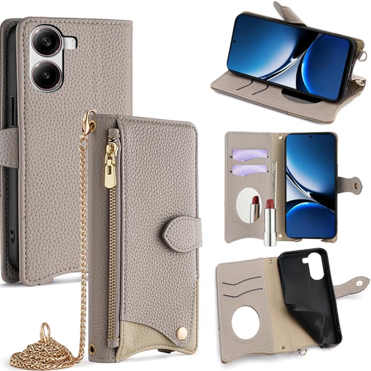 Crossbody Chain Fishtail Litchi Leather Phone Case, For Redmi Turbo 4 / Xiaomi Poco X7 Pro, For Redmi Note 14 Pro 4G, For Redmi Note 14 4G 163.25mm, For Redmi Note 13 4G, For Redmi K70E / Xiaomi Poco X6 Pro