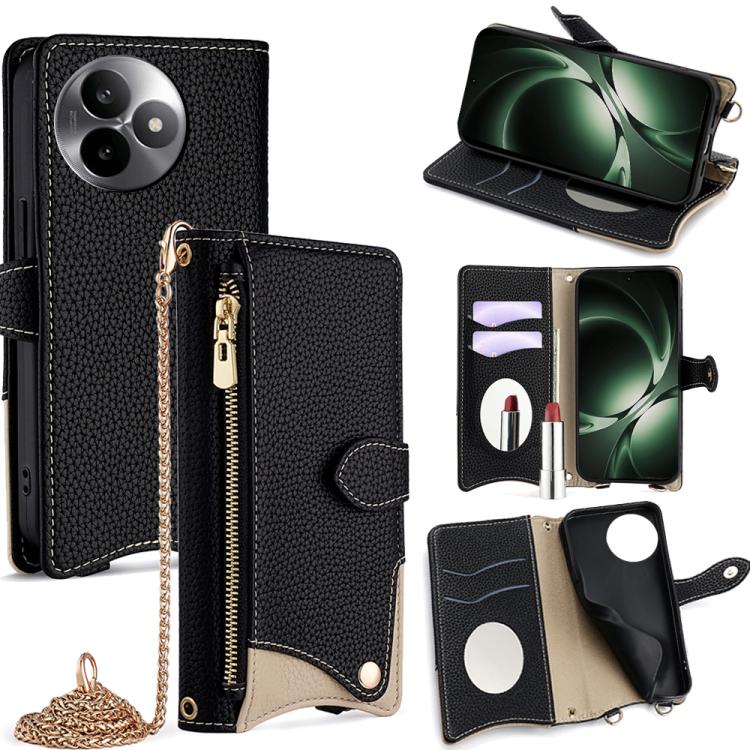 Crossbody Chain Fishtail Litchi Leather Phone Case, For Redmi K90, For Redmi K90 Pro Max, For Redmi 15C 5G / 4G EU 173mm / Poco C85 5G, For Redmi 15C 5G / 4G Global 171mm / Poco C85 4G, For Redmi K80 Ultra, For Redmi A5 4G 171.7mm, For Redmi Note 14S 4...