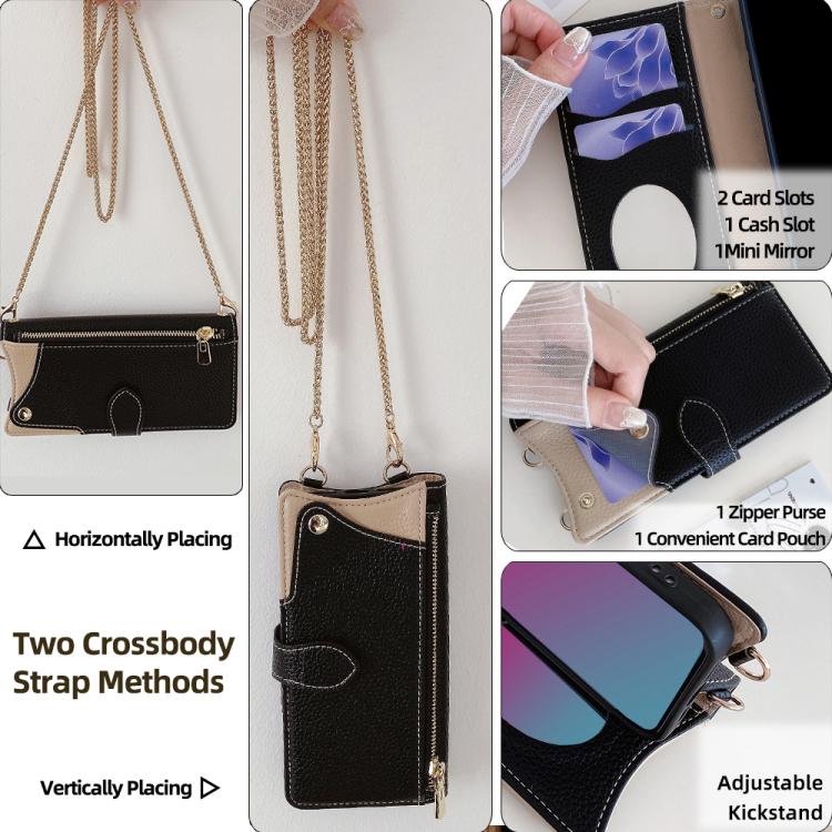Crossbody Chain Fishtail Litchi Leather Phone Case, For Redmi K90, For Redmi K90 Pro Max, For Redmi 15C 5G / 4G EU 173mm / Poco C85 5G, For Redmi 15C 5G / 4G Global 171mm / Poco C85 4G, For Redmi K80 Ultra, For Redmi A5 4G 171.7mm, For Redmi Note 14S 4...