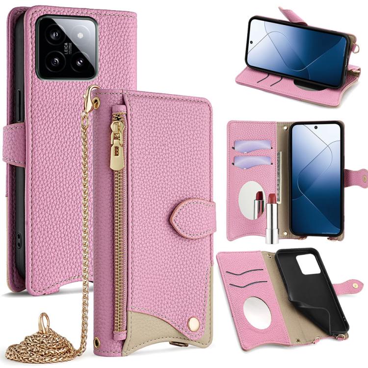 Crossbody Chain Fishtail Litchi Leather Phone Case, For Xiaomi 17 Pro Max, For Xiaomi 17 Pro, For Xiaomi 17, For Xiaomi Civi 5 Pro, For Xiaomi 15 Ultra, For Xiaomi 14