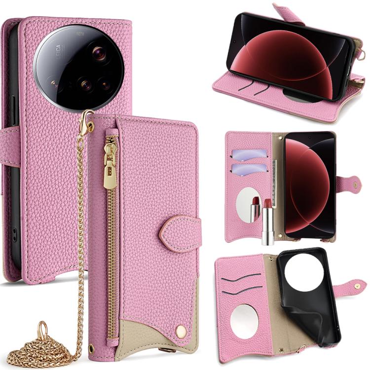 Crossbody Chain Fishtail Litchi Leather Phone Case, For Xiaomi 17 Pro Max, For Xiaomi 17 Pro, For Xiaomi 17, For Xiaomi Civi 5 Pro, For Xiaomi 15 Ultra, For Xiaomi 14