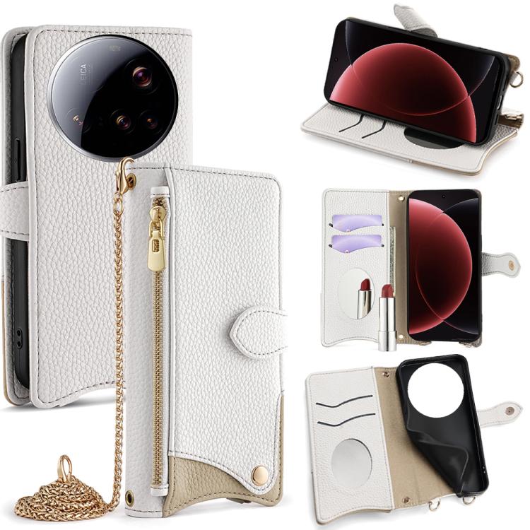 Crossbody Chain Fishtail Litchi Leather Phone Case, For Xiaomi 17 Pro Max, For Xiaomi 17 Pro, For Xiaomi 17, For Xiaomi Civi 5 Pro, For Xiaomi 15 Ultra, For Xiaomi 14