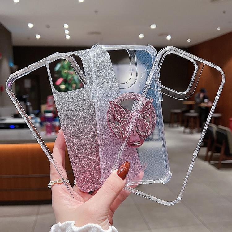 Mirror Butterfly Holder Glitterr MagSafe Phone Case, For iPhone 11 Pro Max, For iPhone 11