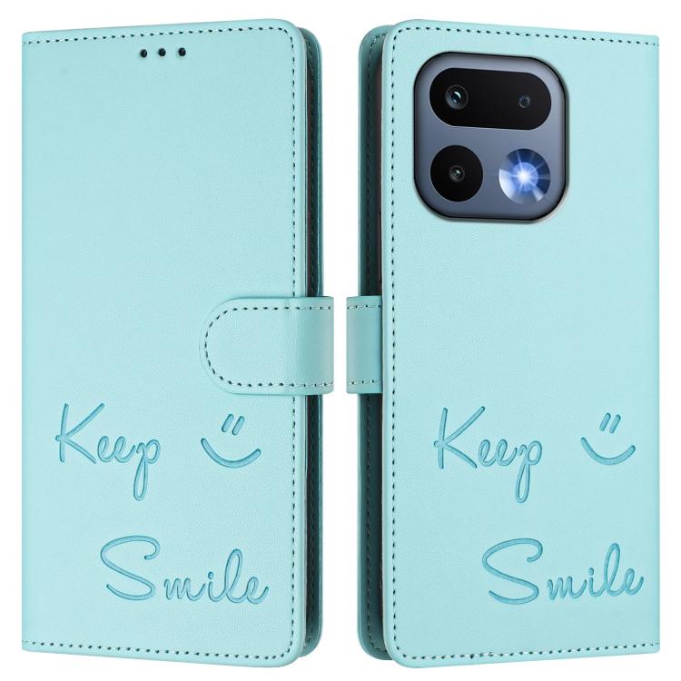 Smile Embossing RFID Leather Phone Case, For Realme 16 Pro 5G Global, For Realme C71 4G India / Note 70 4G, For Realme C85 5G / 15x 5G India, For Realme P4 Pro 5G, For Realme P4 5G, For Realme 15T 5G Global, For Realme 15 / 15 Pro 5G Global            ...