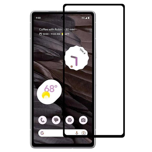 Silk Printing High Aluminum Full Screen Tempered Glass Film, For Google Pixel 7a