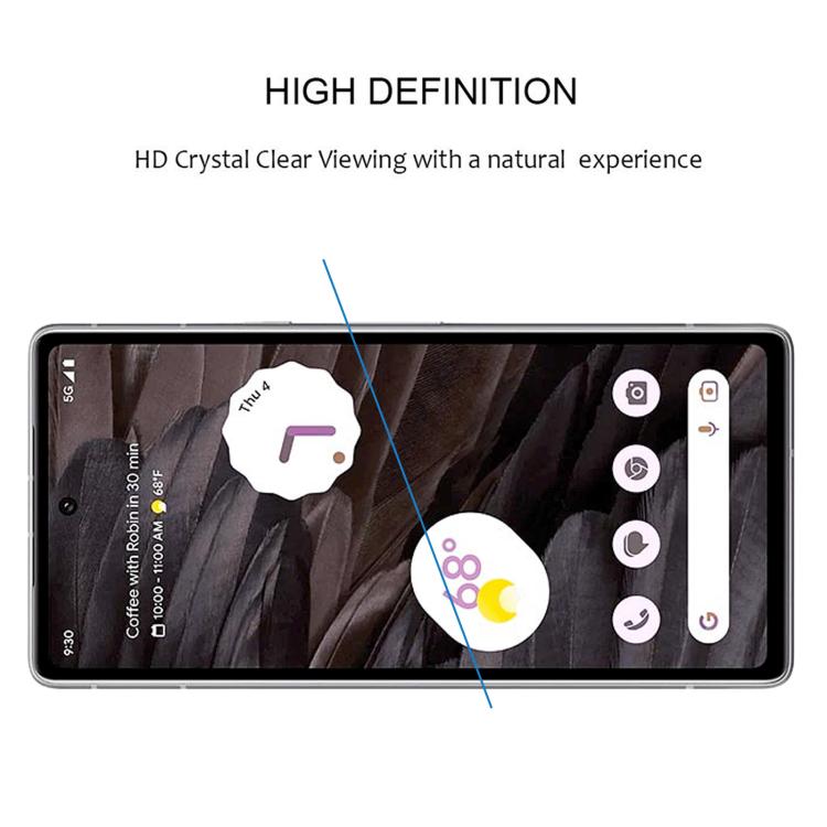 Silk Printing High Aluminum Full Screen Tempered Glass Film, For Google Pixel 7a