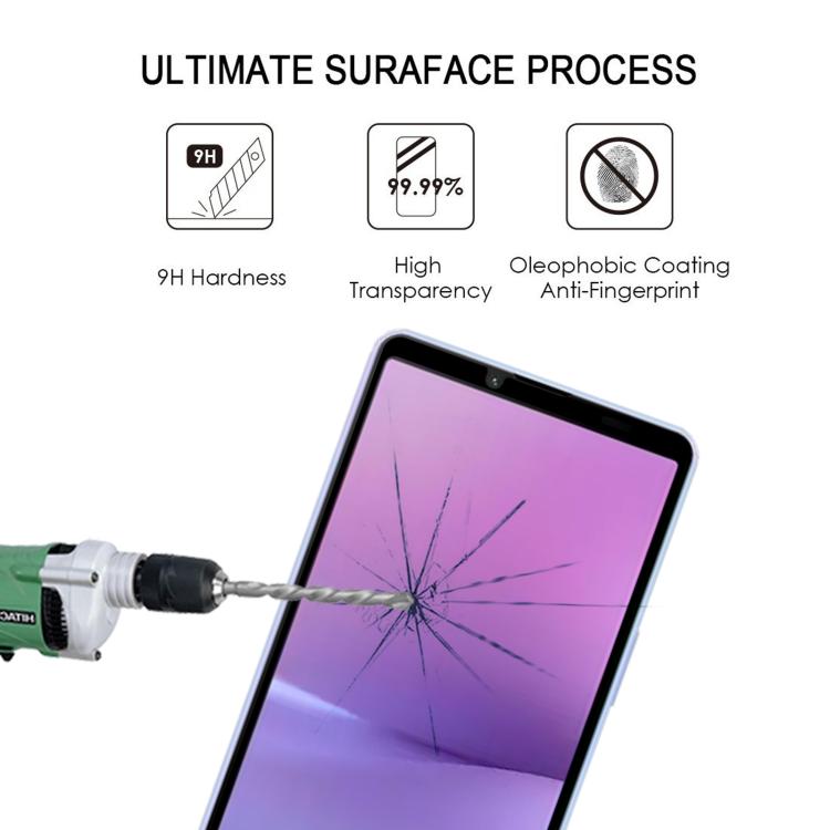 Silk Printing High Aluminum Full Screen Tempered Glass Film, For Sony Xperia 10 V / 10 VI, For Sony Xperia 5 V, For Sony Xperia 1 V, For Sony Xperia 5 IV, For Sony Xperia 1 IV, For Sony Xperia 10 IV, For Sony Xperia 5 III, For Sony Xperia 10 III       ...