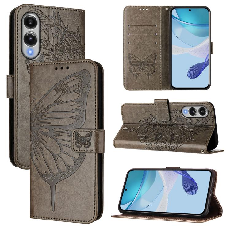 Embossed Butterfly Leather Phone Case, For Galaxy S26 FE 5G, For Samsung Galaxy S26+ 5G, For Samsung Galaxy S26 Edge 5G, For Samsung Galaxy S26 Ultra 5G, For Samsung Galaxy S26 5G, For Samsung Galaxy S25 Edge 5G