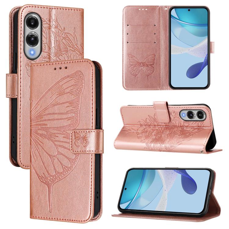 Embossed Butterfly Leather Phone Case, For Galaxy S26 FE 5G, For Samsung Galaxy S26+ 5G, For Samsung Galaxy S26 Edge 5G, For Samsung Galaxy S26 Ultra 5G, For Samsung Galaxy S26 5G, For Samsung Galaxy S25 Edge 5G