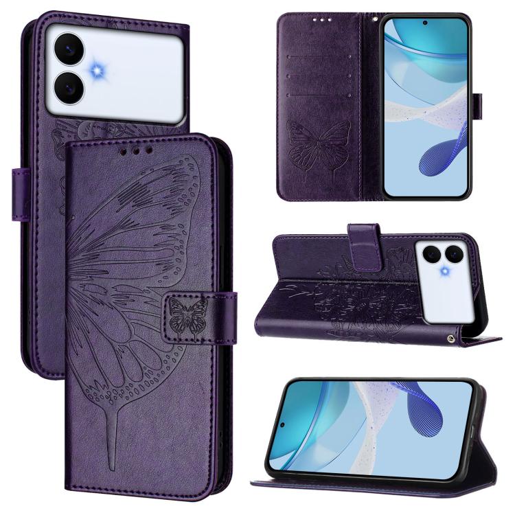 Embossed Butterfly Leather Phone Case, For Galaxy S26 FE 5G, For Samsung Galaxy S26+ 5G, For Samsung Galaxy S26 Edge 5G, For Samsung Galaxy S26 Ultra 5G, For Samsung Galaxy S26 5G, For Samsung Galaxy S25 Edge 5G