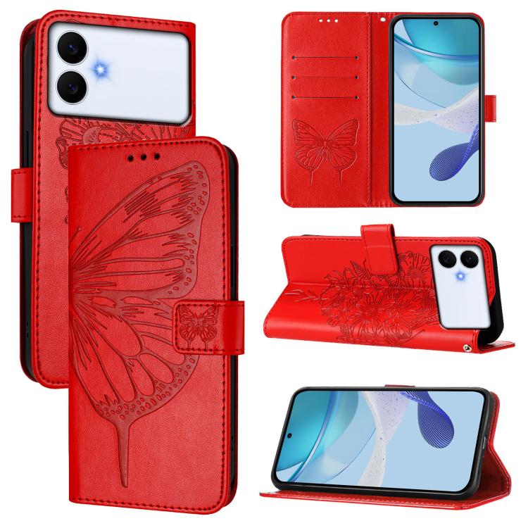 Embossed Butterfly Leather Phone Case, For Galaxy S26 FE 5G, For Samsung Galaxy S26+ 5G, For Samsung Galaxy S26 Edge 5G, For Samsung Galaxy S26 Ultra 5G, For Samsung Galaxy S26 5G, For Samsung Galaxy S25 Edge 5G
