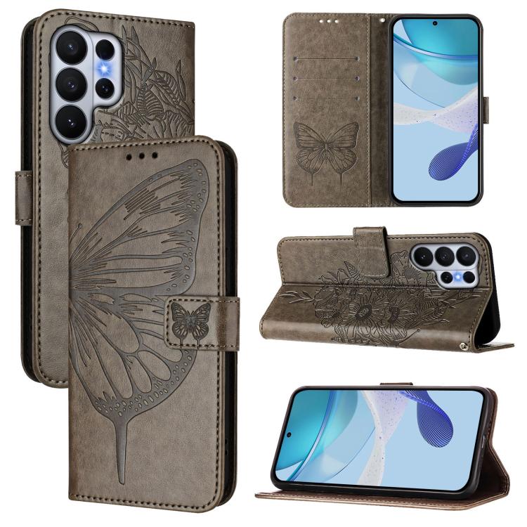 Embossed Butterfly Leather Phone Case, For Galaxy S26 FE 5G, For Samsung Galaxy S26+ 5G, For Samsung Galaxy S26 Edge 5G, For Samsung Galaxy S26 Ultra 5G, For Samsung Galaxy S26 5G, For Samsung Galaxy S25 Edge 5G