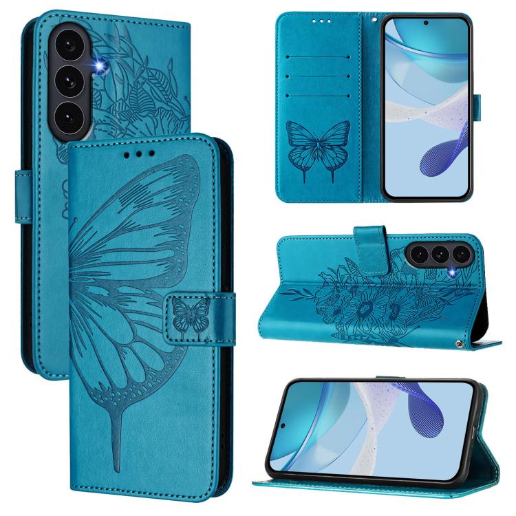 Embossed Butterfly Leather Phone Case, For Galaxy S26 FE 5G, For Samsung Galaxy S26+ 5G, For Samsung Galaxy S26 Edge 5G, For Samsung Galaxy S26 Ultra 5G, For Samsung Galaxy S26 5G, For Samsung Galaxy S25 Edge 5G
