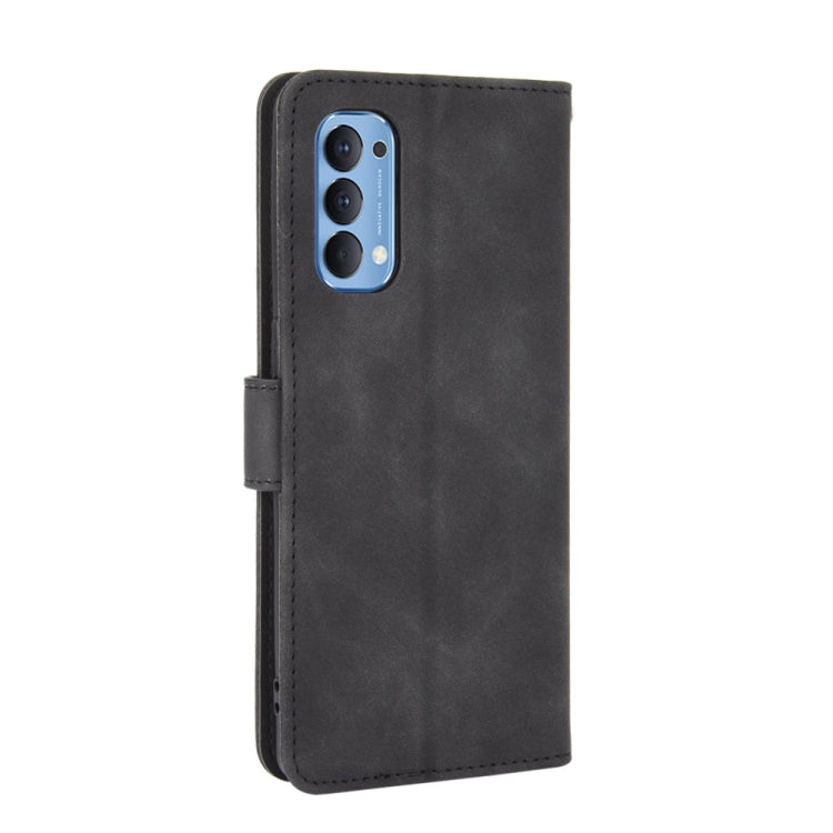 Solid Color Skin Feel Magnetic Buckle Horizontal Flip Calf Texture PU Leather Case with Holder & Card Slots & Wallet, For OPPO Reno4 4G, For OPPO Reno4 5G