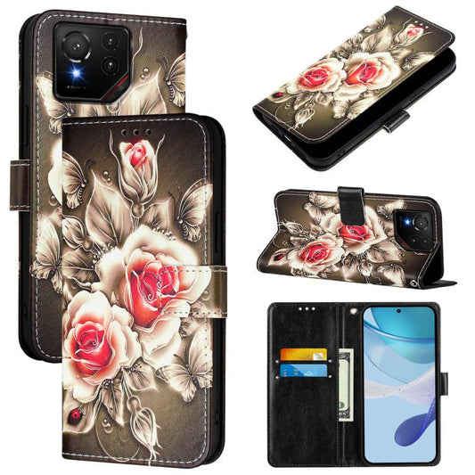Colored Drawing Pattern Plain Weave Leather Phone Case, For Asus ROG Phone 9 / 9 Pro
