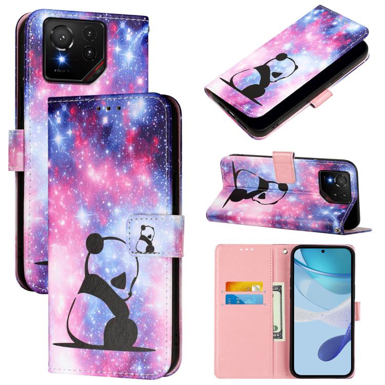 Colored Drawing Pattern Plain Weave Leather Phone Case, For Asus ROG Phone 9 / 9 Pro