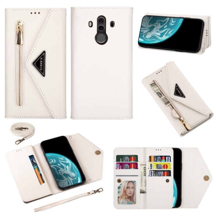 Skin Feel Zipper Horizontal Flip Leather Case with Holder & Card Slots & Photo Frame & Lanyard & Long Rope, For Huawei Mate 10 Lite, For Huawei Mate 10 Pro, For Huawei Mate 20, For Huawei P20, For Huawei P20 Pro, For Huawei P30, For Huawei P30 Lite    ...