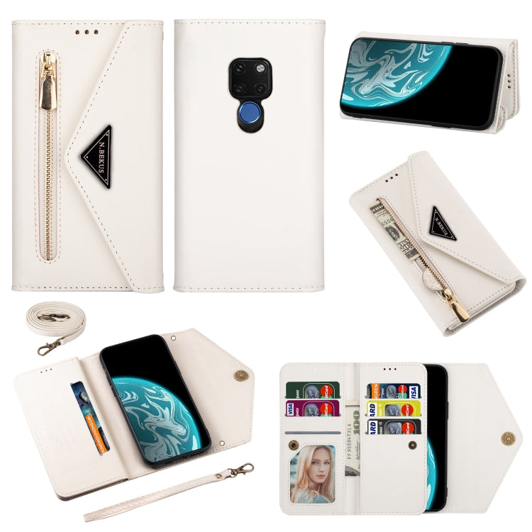 Skin Feel Zipper Horizontal Flip Leather Case with Holder & Card Slots & Photo Frame & Lanyard & Long Rope, For Huawei Mate 10 Lite, For Huawei Mate 10 Pro, For Huawei Mate 20, For Huawei P20, For Huawei P20 Pro, For Huawei P30, For Huawei P30 Lite    ...