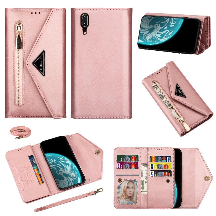 Skin Feel Zipper Horizontal Flip Leather Case with Holder & Card Slots & Photo Frame & Lanyard & Long Rope, For Huawei Mate 10 Lite, For Huawei Mate 10 Pro, For Huawei Mate 20, For Huawei P20, For Huawei P20 Pro, For Huawei P30, For Huawei P30 Lite    ...