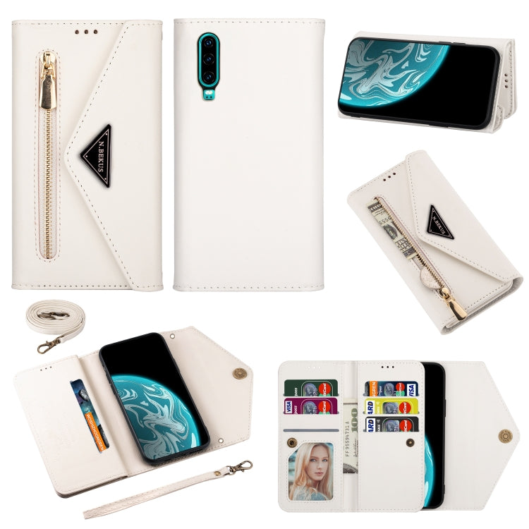 Skin Feel Zipper Horizontal Flip Leather Case with Holder & Card Slots & Photo Frame & Lanyard & Long Rope, For Huawei Mate 10 Lite, For Huawei Mate 10 Pro, For Huawei Mate 20, For Huawei P20, For Huawei P20 Pro, For Huawei P30, For Huawei P30 Lite    ...