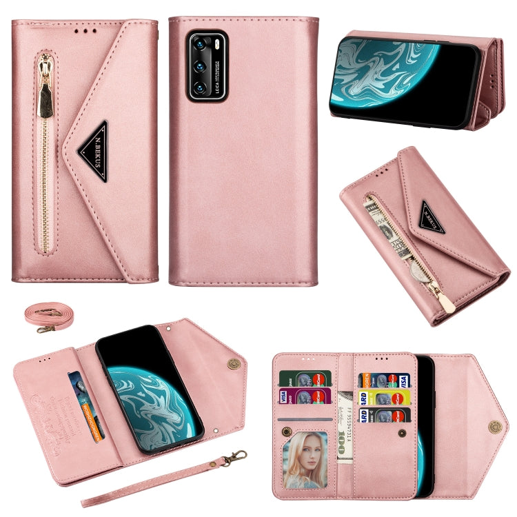 Skin Feel Zipper Horizontal Flip Leather Case with Holder & Card Slots & Photo Frame & Lanyard & Long Rope, For Huawei Mate 10 Lite, For Huawei Mate 10 Pro, For Huawei Mate 20, For Huawei P20, For Huawei P20 Pro, For Huawei P30, For Huawei P30 Lite    ...