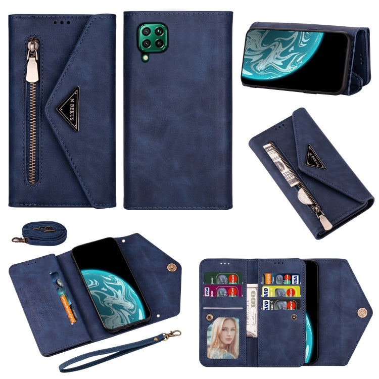 Skin Feel Zipper Horizontal Flip Leather Case with Holder & Card Slots & Photo Frame & Lanyard & Long Rope, For Huawei P40 Lite, For Huawei P40 Pro, For Huawei Y6 (2019), For Huawei P20 Lite, For Huawei Mate 20 Lite / Maimang 7