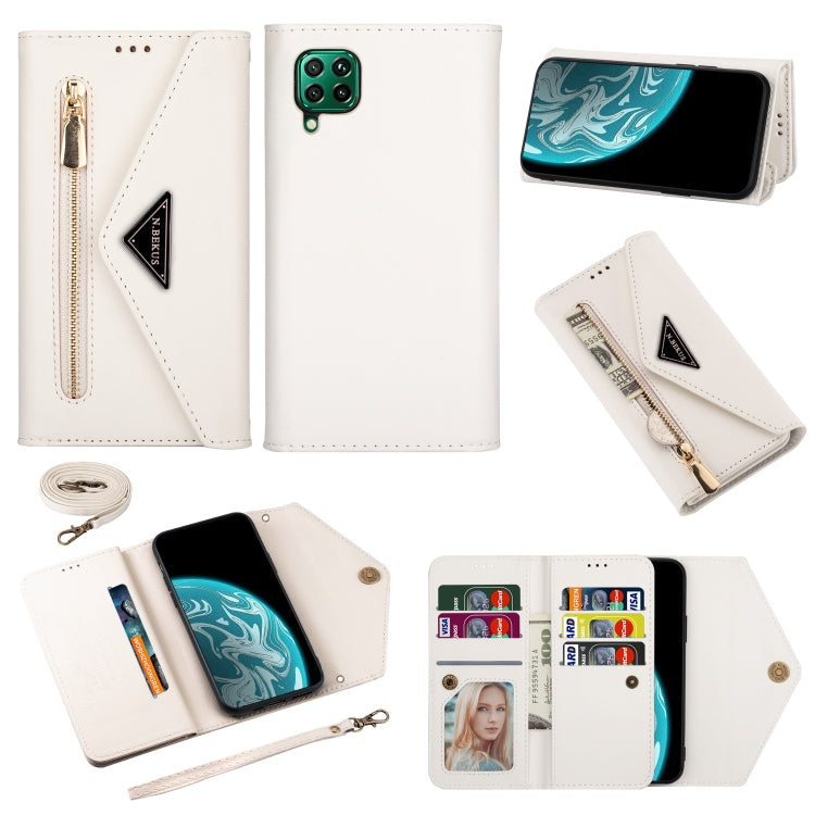 Skin Feel Zipper Horizontal Flip Leather Case with Holder & Card Slots & Photo Frame & Lanyard & Long Rope, For Huawei P40 Lite, For Huawei P40 Pro, For Huawei Y6 (2019), For Huawei P20 Lite, For Huawei Mate 20 Lite / Maimang 7