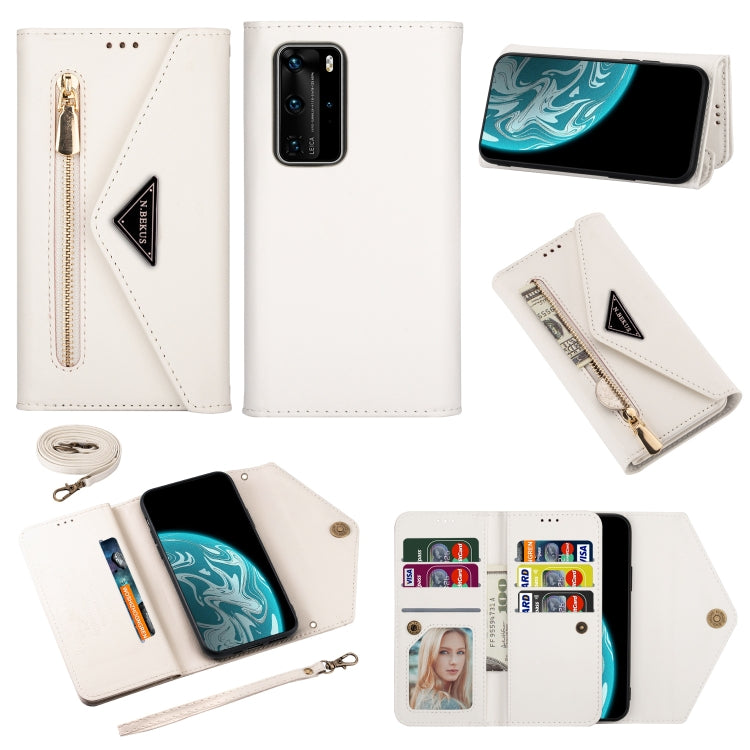 Skin Feel Zipper Horizontal Flip Leather Case with Holder & Card Slots & Photo Frame & Lanyard & Long Rope, For Huawei P40 Lite, For Huawei P40 Pro, For Huawei Y6 (2019), For Huawei P20 Lite, For Huawei Mate 20 Lite / Maimang 7
