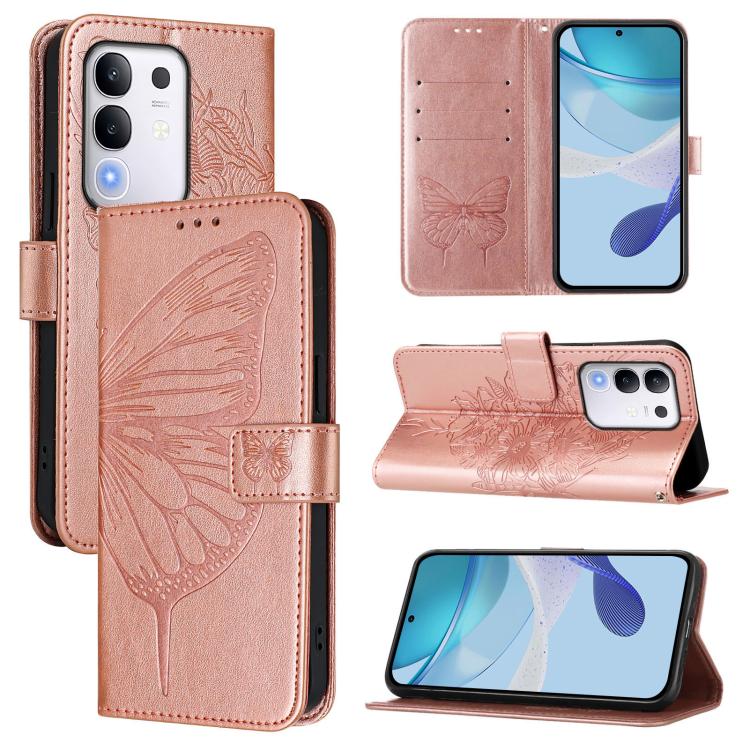 Embossed Butterfly Leather Phone Case, For vivo S30 Pro mini, For vivo S30, For vivo Y39 5G Global, For vivo V50 Lite 5G, For vivo Y29S 5G / Y04 4G Global, For vivo Y29 4G Global