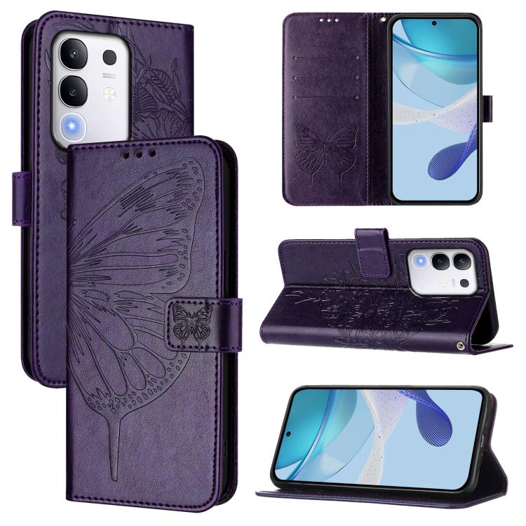 Embossed Butterfly Leather Phone Case, For vivo S30 Pro mini, For vivo S30, For vivo Y39 5G Global, For vivo V50 Lite 5G, For vivo Y29S 5G / Y04 4G Global, For vivo Y29 4G Global