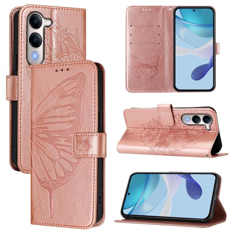 Embossed Butterfly Leather Phone Case, For vivo S30 Pro mini, For vivo S30, For vivo Y39 5G Global, For vivo V50 Lite 5G, For vivo Y29S 5G / Y04 4G Global, For vivo Y29 4G Global