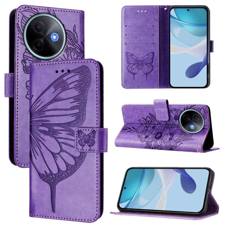 Embossed Butterfly Leather Phone Case, For vivo S30 Pro mini, For vivo S30, For vivo Y39 5G Global, For vivo V50 Lite 5G, For vivo Y29S 5G / Y04 4G Global, For vivo Y29 4G Global