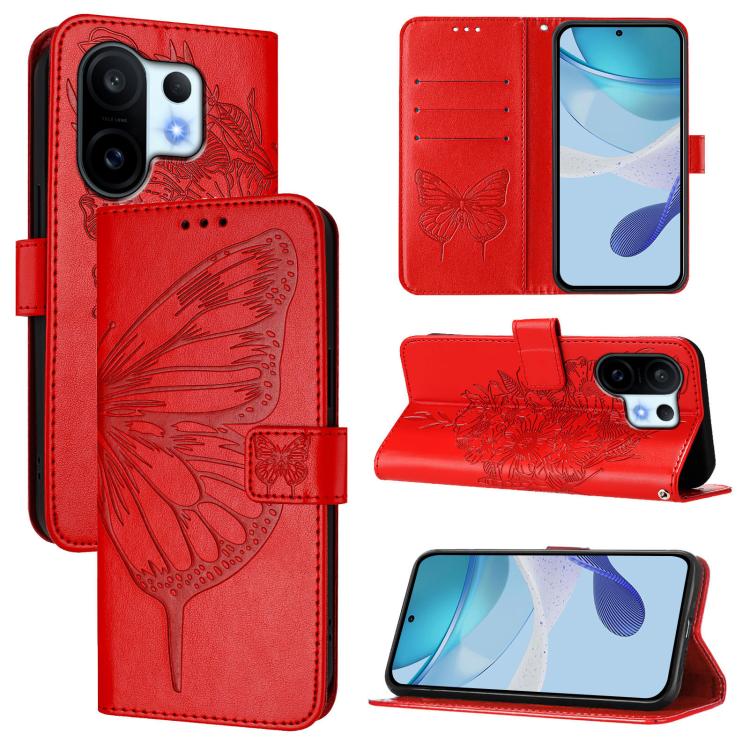 Embossed Butterfly Leather Phone Case, For vivo S30 Pro mini, For vivo S30, For vivo Y39 5G Global, For vivo V50 Lite 5G, For vivo Y29S 5G / Y04 4G Global, For vivo Y29 4G Global