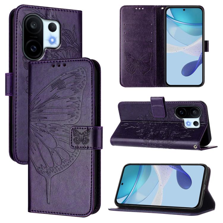 Embossed Butterfly Leather Phone Case, For vivo S30 Pro mini, For vivo S30, For vivo Y39 5G Global, For vivo V50 Lite 5G, For vivo Y29S 5G / Y04 4G Global, For vivo Y29 4G Global