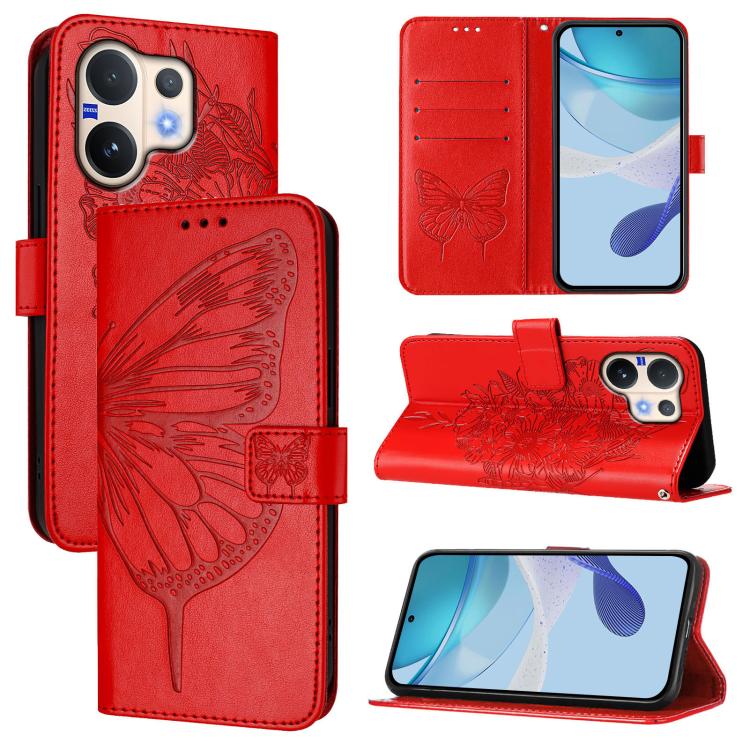 Embossed Butterfly Leather Phone Case, For vivo X300, For vivo V60 Lite 4G / 5G, For vivo Y31 5G 2025, For vivo Y400 5G Global, For vivo Y400 4G, For vivo V60 5G Global