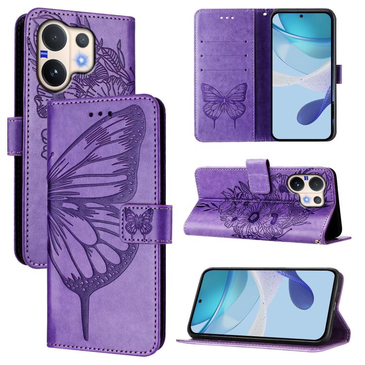 Embossed Butterfly Leather Phone Case, For vivo X300, For vivo V60 Lite 4G / 5G, For vivo Y31 5G 2025, For vivo Y400 5G Global, For vivo Y400 4G, For vivo V60 5G Global