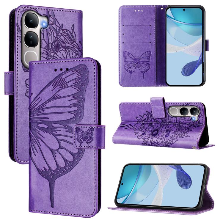 Embossed Butterfly Leather Phone Case, For vivo X300, For vivo V60 Lite 4G / 5G, For vivo Y31 5G 2025, For vivo Y400 5G Global, For vivo Y400 4G, For vivo V60 5G Global