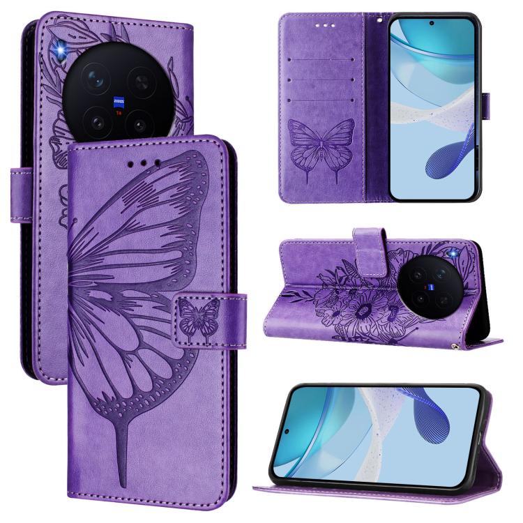 Embossed Butterfly Leather Phone Case, For vivo X300, For vivo V60 Lite 4G / 5G, For vivo Y31 5G 2025, For vivo Y400 5G Global, For vivo Y400 4G, For vivo V60 5G Global