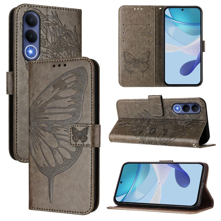 Embossed Butterfly Leather Phone Case, For vivo X300 FE 5G Russia / 5G Zeiss, For vivo X300s 5G, For vivo V70 FE 5G, For vivo Y21 5G 2026 Global / Y05 4G, For vivo X300 Ultra 5G, For vivo X300 Pro