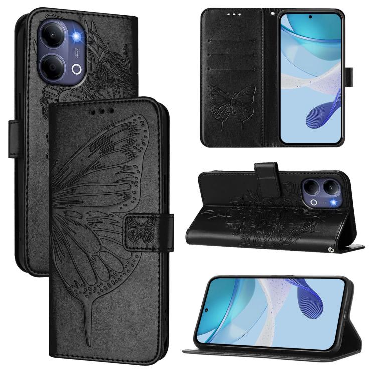 Embossed Butterfly Leather Phone Case, For vivo X300 FE 5G Russia / 5G Zeiss, For vivo X300s 5G, For vivo V70 FE 5G, For vivo Y21 5G 2026 Global / Y05 4G, For vivo X300 Ultra 5G, For vivo X300 Pro