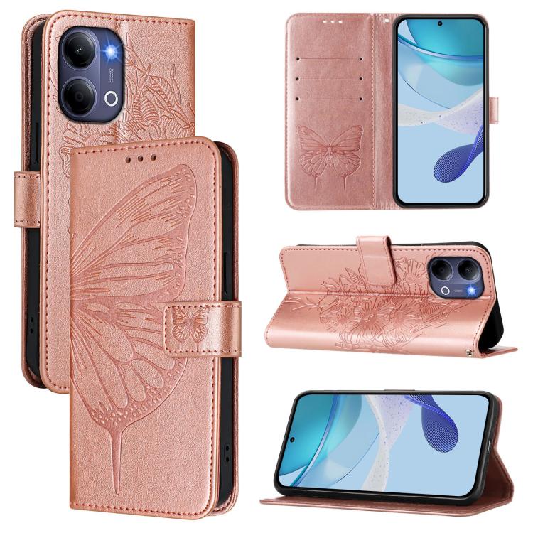 Embossed Butterfly Leather Phone Case, For vivo X300 FE 5G Russia / 5G Zeiss, For vivo X300s 5G, For vivo V70 FE 5G, For vivo Y21 5G 2026 Global / Y05 4G, For vivo X300 Ultra 5G, For vivo X300 Pro