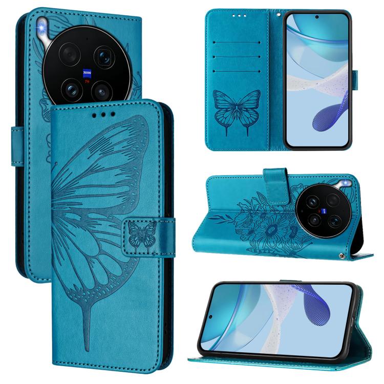 Embossed Butterfly Leather Phone Case, For vivo X300 FE 5G Russia / 5G Zeiss, For vivo X300s 5G, For vivo V70 FE 5G, For vivo Y21 5G 2026 Global / Y05 4G, For vivo X300 Ultra 5G, For vivo X300 Pro